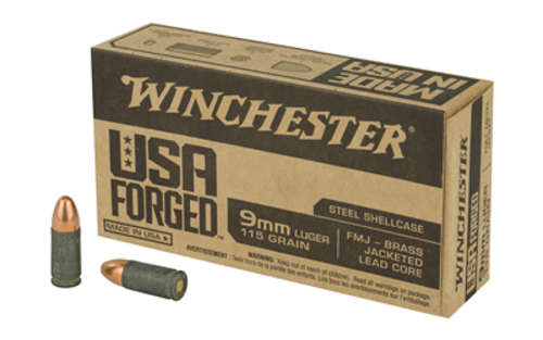 Ammunition Winchester Ammunition USA Forged 9mm WIN 9MM 115GR FMJ STEEL CASE 50/500